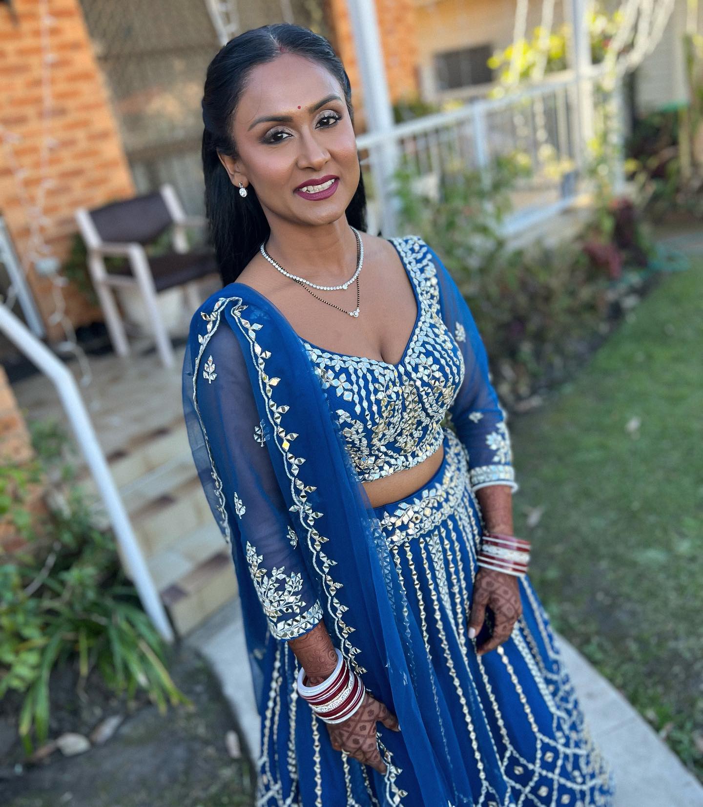 ✨ H E E N A ✨

Lovely @heen4_chauhan softly glammed up for her reception! 💙

👗 @payal_pasand_liverpool 
👐🏼 @hennabymeghapatel 
💄 Makeup, hair and bridal styling by @shellybhandarimakeup 

———————————————————————————
❗️Taking all 2022/2023 bridal and 2022 non-bridal bookings! Secure a booking for your next event via the link in my bio.
———————————————————————————
❗️1:1 Personal Makeup Lessons Now Available. Enquire via the website in bio for more information.
———————————————————————————
#makeupartistsydney  #sydneymakeupartist #sydneymakeupartists  #100wattskin #glowyskin #maccosmetics #bridalmakeup #brideoftheday #glammakeup #indianwedding #weddingmakeup #indianbride #reelitfeelit 
 #maccosmetics #glowingbride #dewyskin #southasianweddings #toptags #bride #glameyes #ootd #photoshoot #instafashion #morningbride #makeup #indianbride #dulhan #sydneybridalmakeup #weddingsutra #indianbridalmakeup #indianbridalmakeupsydney