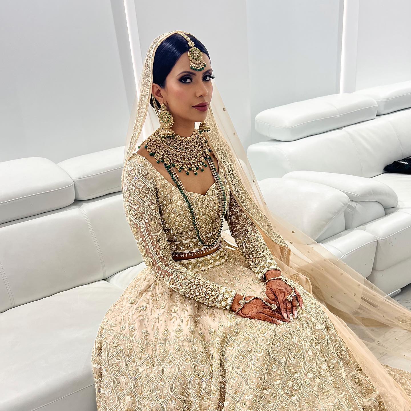 And here’s Trizzalyn’s regal bridal look for her reception/walima! 

💄 Bridal MU and styling by @shellybhandarimakeup 
💇🏻‍♀️ Hair by @nahreng 
💎 Jewellery by @taurshop 
👗 Bridal lehnga by @byelora 
👐🏼 Henna by @hennabymaziah 
📸 Pro photography/videography by @riss_photography_sydney 

———————————————————————————
DM to secure a booking for your big day or special occasion or send an enquiry via the form linked in my bio.
———————————————————————————
❗️1:1 Personal Makeup Lessons Now Available. Enquire via the website in bio for more information.
———————————————————————————
#makeupartistsydney  #sydneymakeupartist #sydneymakeupartists  #100wattskin #sydneymua #sydneybridalmakeup #maccosmetics #fullglam #glammakeup #dewyskin  #toptags #motd #ootd #fullglam #softglam #bride #bridalmakeupartist #mattemakeup #bridalmakeup #nofilter #motd #timelessbridalglam #classicbride #bridalglam #walima #walimabride #sydneybridal #sabyasachibride #indianbride #receptionbride